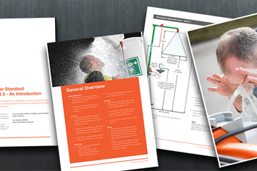 ANSI standards summary pages laid out on a stainless steel background