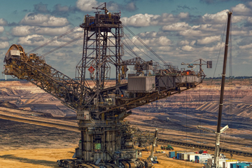 Large mining excavator