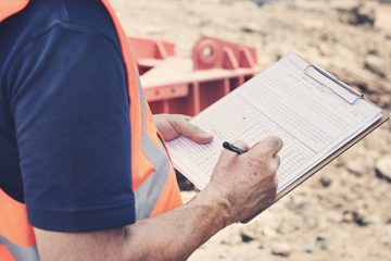 Worker in high vis vest 