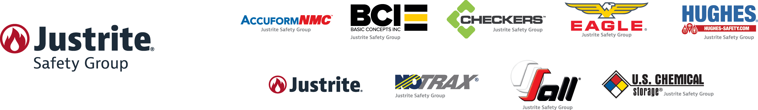Justrite Safety Group Brand Logos