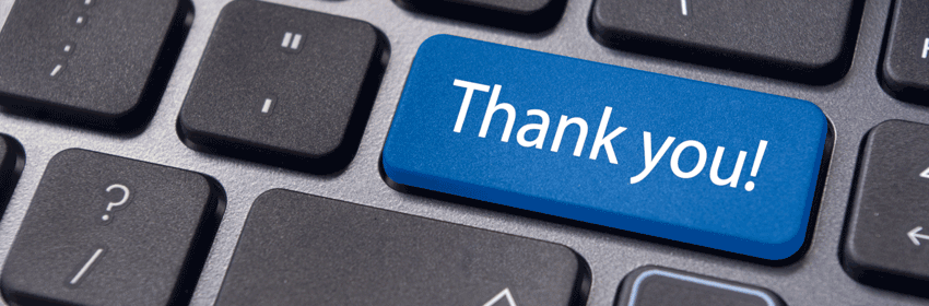 Thank you button on computer keyboard