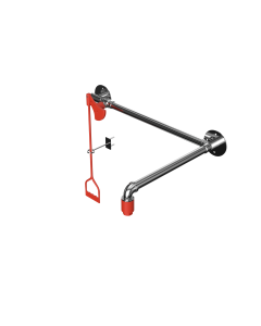 Over door mounted unheated safety shower