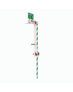 Hughes trace tape heated safety shower with body spray