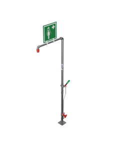 Self-draining safety shower