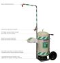 Mobile self-contained safety shower - 30 US gallon