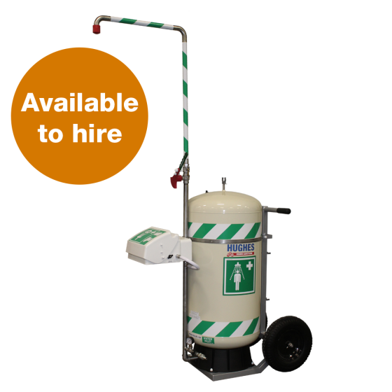 Mobile safety shower available to hire