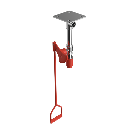 Ceiling Mounted Indoor Unheated Emergency Safety Shower with Stainless Steel Pipe
