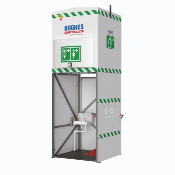 1500L tank fed safety shower - immersion heated