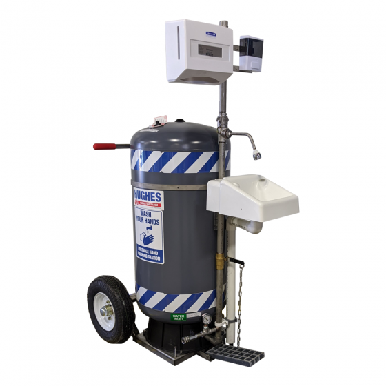 Mobile self-contained hand washing station