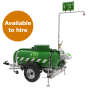 1200L mobile safety shower available for hire