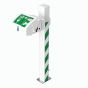 Jacketed pedestal mounted eye wash with ASA closed bowl