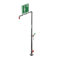 Self-draining safety shower with stainless steel pipework