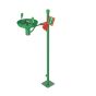 Pedestal mounted powder coated stainless steel eye wash