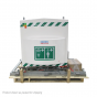 Hughes emergency tank shower shown as packed for quick shipping