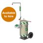 Mobile self-contained safety shower with eye wash - 114 litre