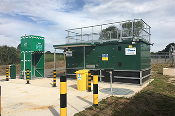 Hughes Emergency Tank Shower Located at Water Treatment Plant in UK
